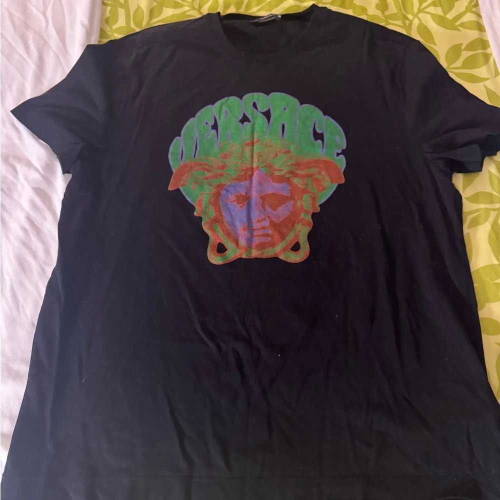 Versace Black Logo Crewneck Tee - Picture 2 of 5